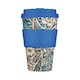 image 1 of Ecoffee Cup 14oz 400ml William Morris Design Reusable Eco-Friendly, Plant Based Coffee Cup with Silicone Lid & Sleeve, Lily | Multi | Lily