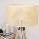 image 2 of ValueLights Clipper Scandi Brown Floor Lamp Brown Shade