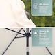 image 5 of VonHaus Ivory Steel Parasol 2M Hand Crank & Tilt Function