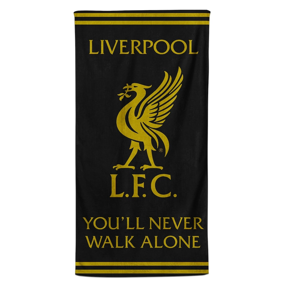 Liverpool FC You´ll Never Walk Alone Towel - Black/Gold - One Size