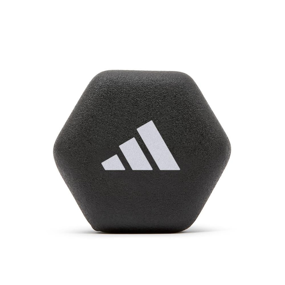image 1 of Adidas 2kg Neoprene Dumbbell Pair, Hexagonal Non-Roll Design, Black | Black | BLACK | adult