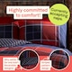 image 3 of Argyle Design Tartan Polycotton Duvet Set With Pillowcase | Red | 1