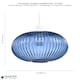 image 7 of Modern Designer Navy Midnight Blue Line Ribbed Glass Oval Pendant Lamp Shade | Blue | Midnight Blue | 1