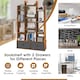 image 9 of COSTWAY Open Back Bookshelf Wood Bookcase Display Shelf Storage Rack Coffee