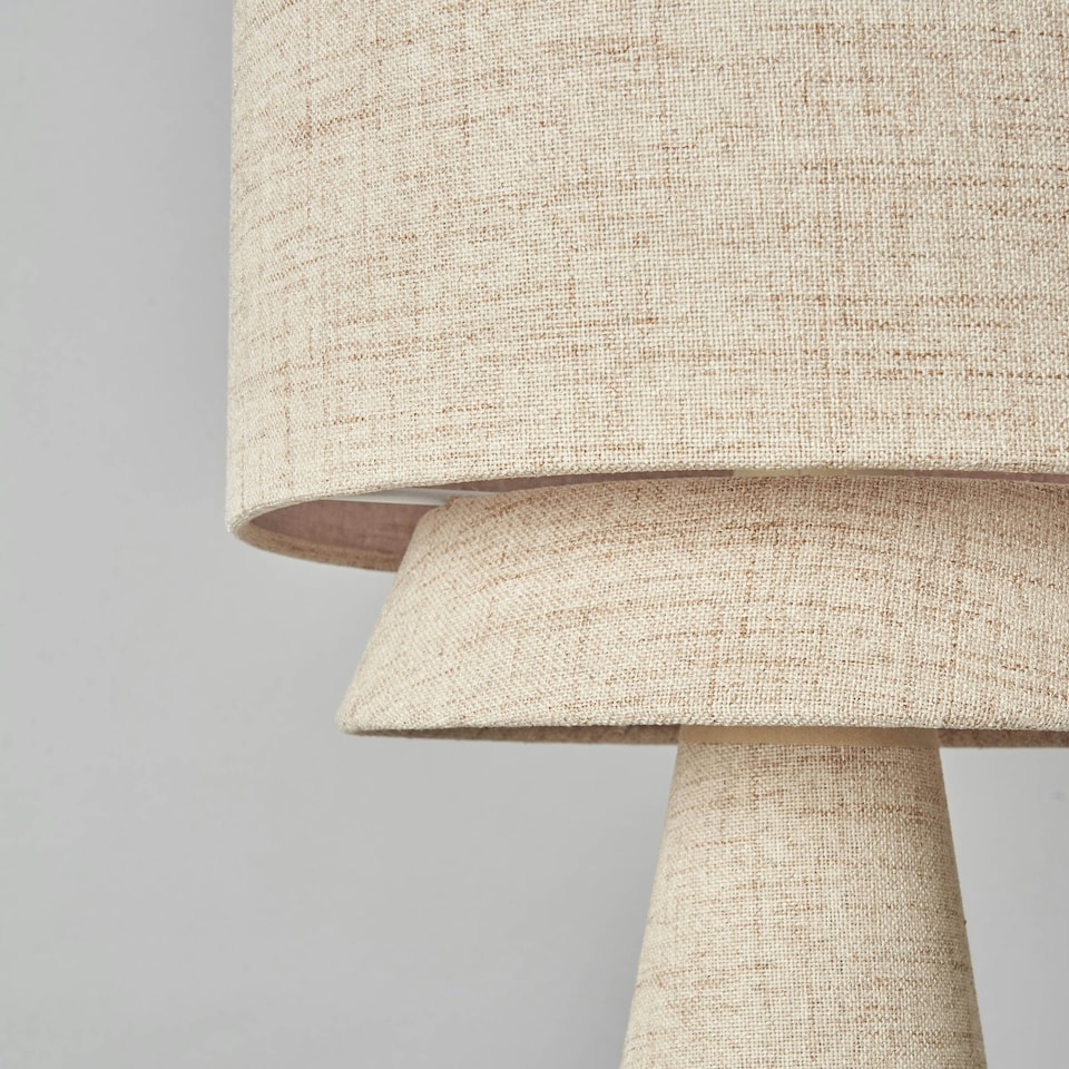 image 1 of BHS Terri Tiered Table Lamp, Natural