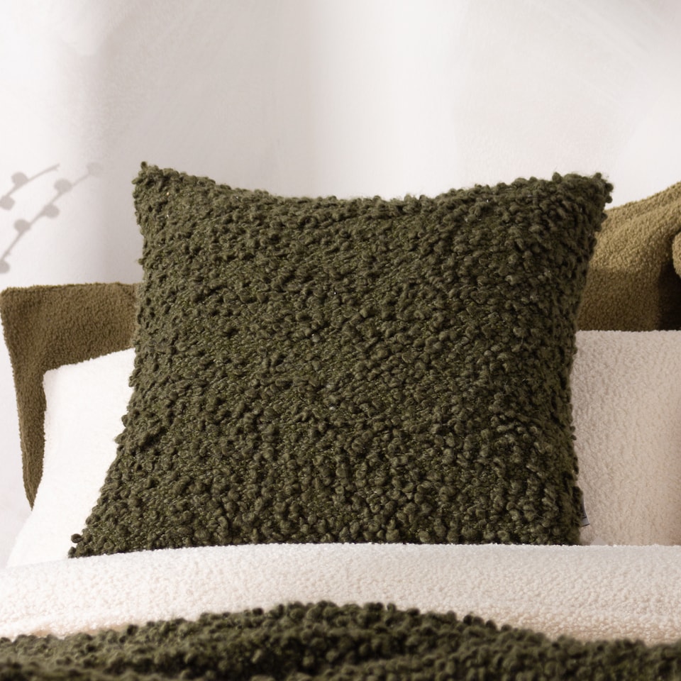 image 1 of Yard Ulsmere Boucle Cushion, Lichen, 45 x 45cm