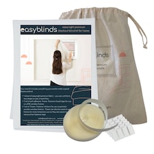 Easyblinds easynight premium blackout blind, White, complete blackout, self-adhesive attachments, cut to size,shape up to 200x135cm | White | White | Not provided | 1