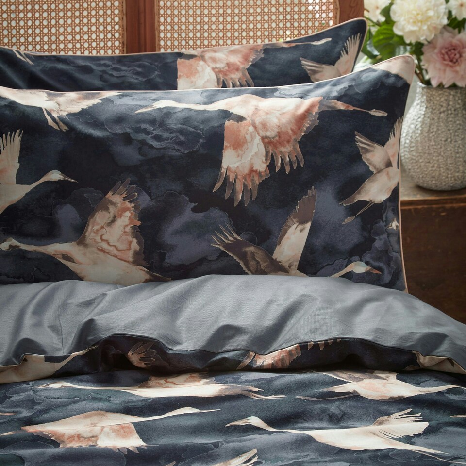 image 1 of Edinburgh Weavers Flyway Luxury Cotton King Duvet Cover Set