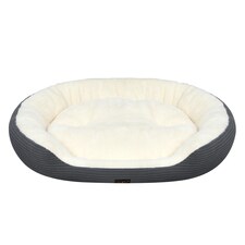Skylos Dog Bed Luxury Soft Washable Puppy Cat Cushion Mattress Corduroy Grey M | Grey | 63 | One Size