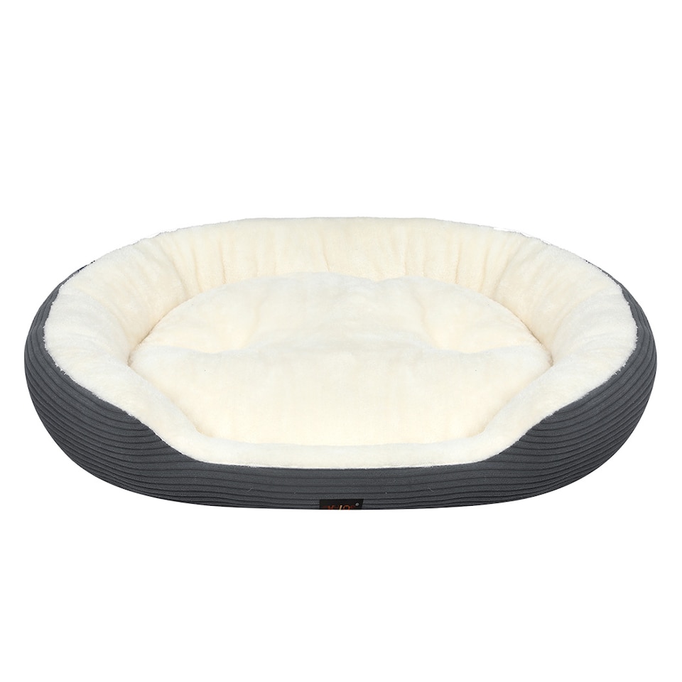 image 1 of Skylos Dog Bed Luxury Soft Washable Puppy Cat Cushion Mattress Corduroy Grey M | Grey | 63 | One Size