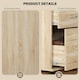 image 5 of HOMCOM Pedestal Office Mobile Filing Cabinet 2 Drawer Wooden Storage Oak