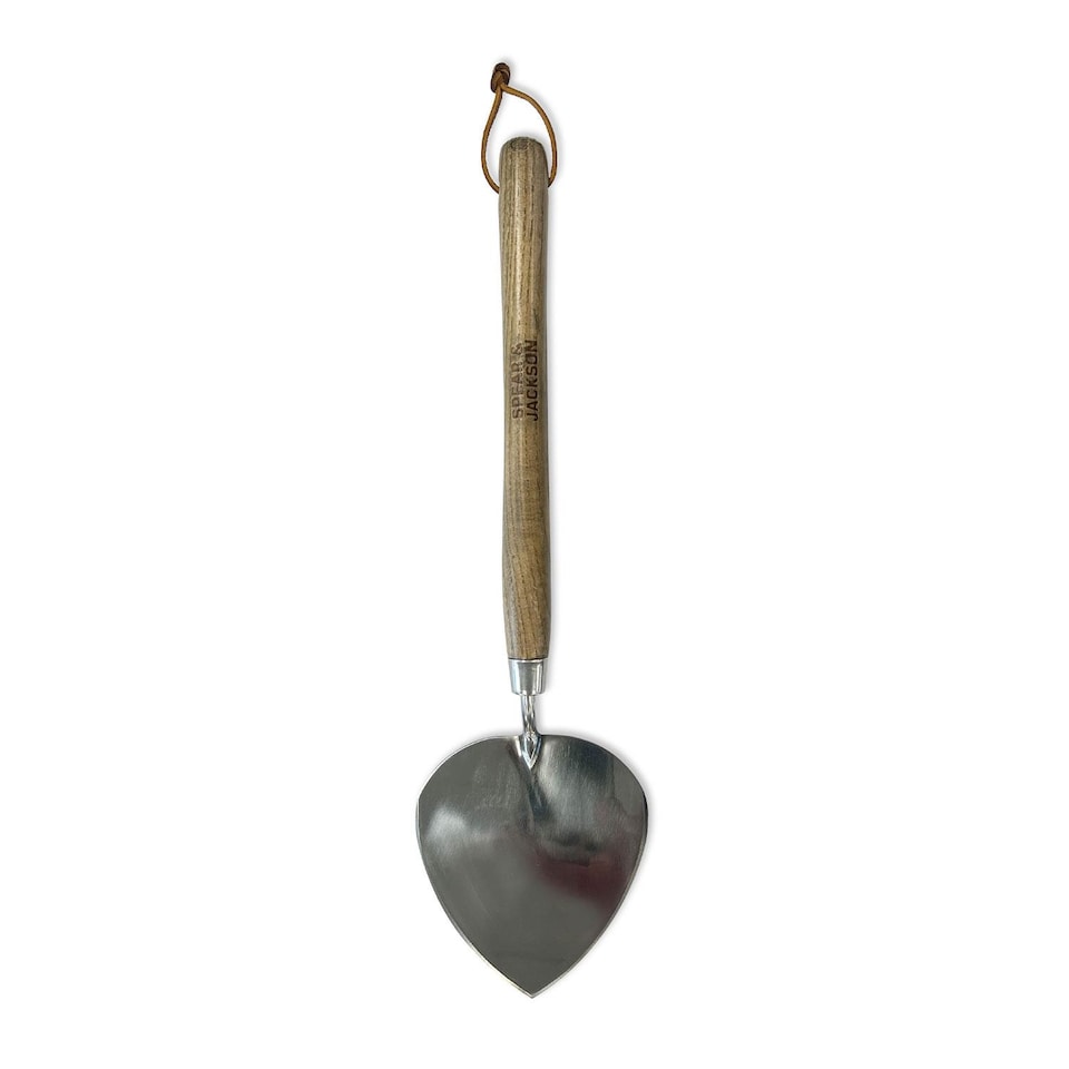image 1 of Spear & Jackson Traditional Stainless Heart-Shaped Dutch Style Trowel, Brown