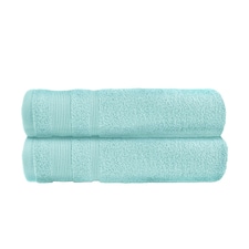 Luxury Zero Twist Egyptian Cotton Bath Towels 70 x 120cm - Pack of 2 Blue | Duckegg | Bath towel