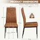 image 3 of Yaheetech Set of 4 High Back Dining Chairs