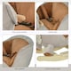 image 5 of HOMCOM Kids Rocking Bear Plush Ride On Seat w/ Sound Button Wood Base Seat Belt