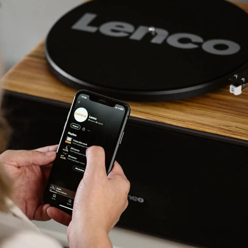 image 1 of LENCO LS-570OK - Record player with built-in speakers and Bluetooth - Record player on legs - Oakwood