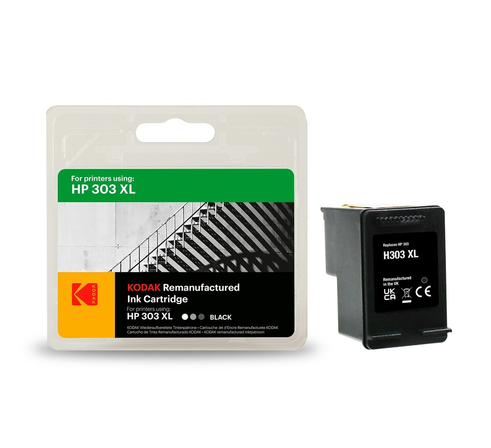 image 1 of Kodak Remanufactured HP 303XL Black Ink Cartridge | Black | 1