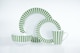 image 2 of 24pc Green Split Stripe Dinner Set