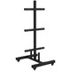 image 1 of SPORTNOW Olympic Weight Plate Rack with 4 Wheels and 6 Fasten Clamps