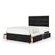 image 1 of Memory Maestro Memory Foam Black Naples Velvet 4 Drawer Divan Set And Milan Headboard Small Double