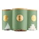 image 5 of Cooks Professional 5 Piece Ribbed Tea Coffee Sugar Bread & Biscuit Cannisters with Labels | Green | Green & Gold