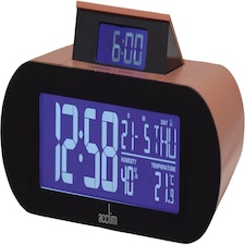 Acctim Kian Digital Alarm Clock Crescendo Alarm Date, Temperature & Humidity Display Pop Up Alarm | Pink | Soft Coral