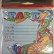 image 2 of Pack of 20 Quality Blue Retro Party Invitations with Envelopes by Carlton Cards
