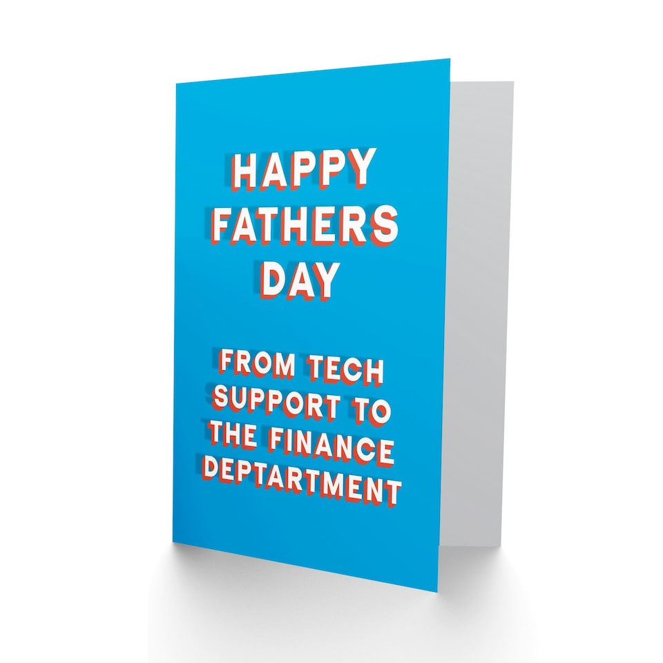 image 1 of Tech Support Finance Department Fun Fathers Day Dad Card
