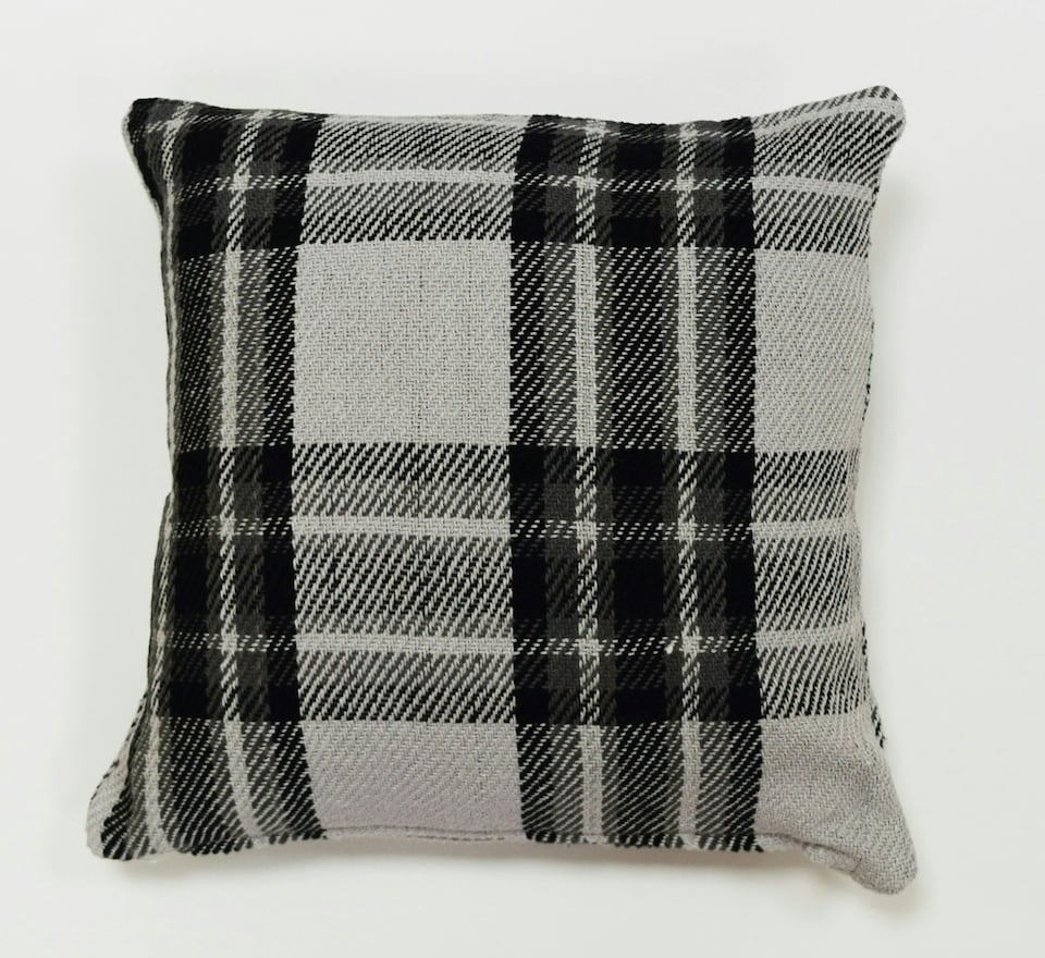 image 1 of Highland Check Cushion Cover with Cusion Pads (45x45 cm) | Red | 43 x 43 cm | 1