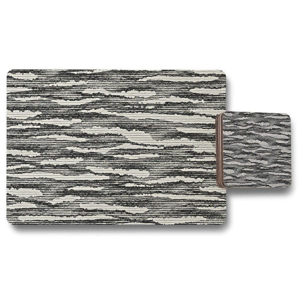 image 1 of Grunged Stripes (Placemat & Coaster Set)