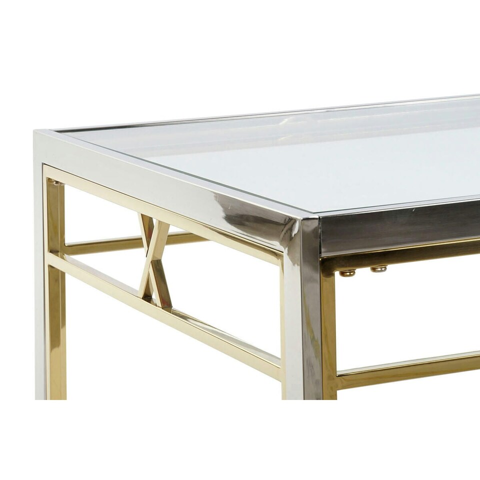 image 1 of Side table DKD Home Decor Crystal Steel Silver (110 x 60 x 40 cm) N/A