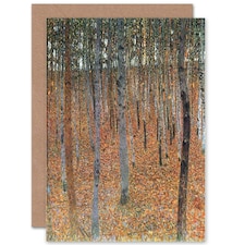 Gustav Klimt Beech Grove Old Master Painting Greeting Card