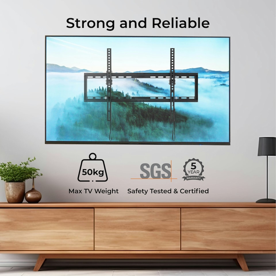 image 1 of Ross Tilt & Turn TV Wall Mount 50-85” 200x200mm to 600x400mm 50kg