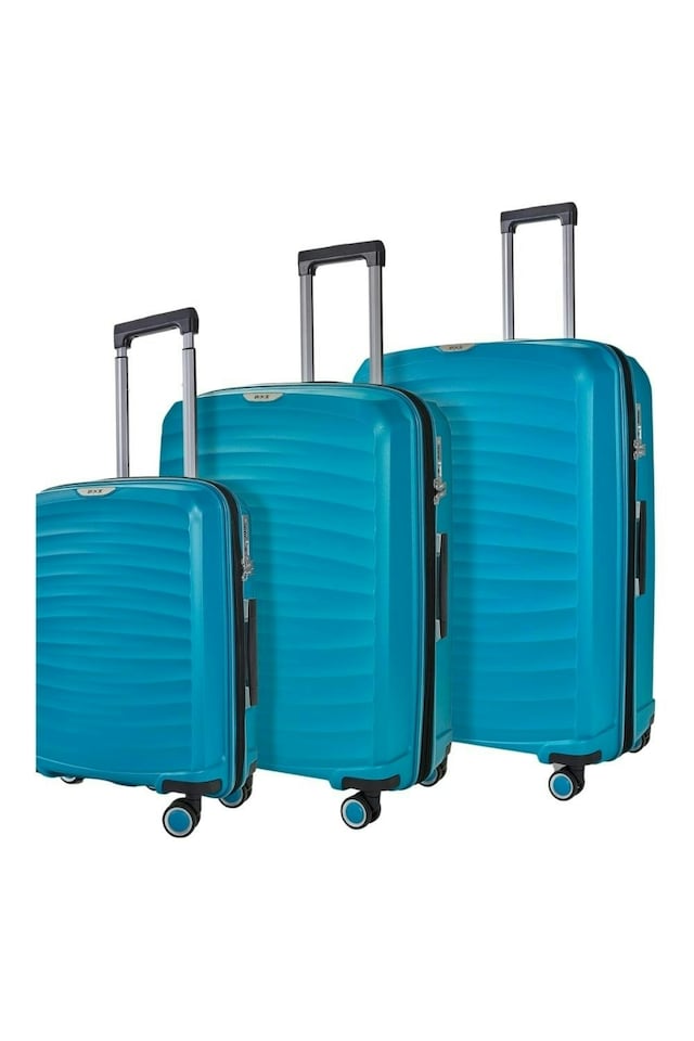 image 1 of Rock Sunwave 3 Piece Set Suitcases Blue | Multi | Not provided