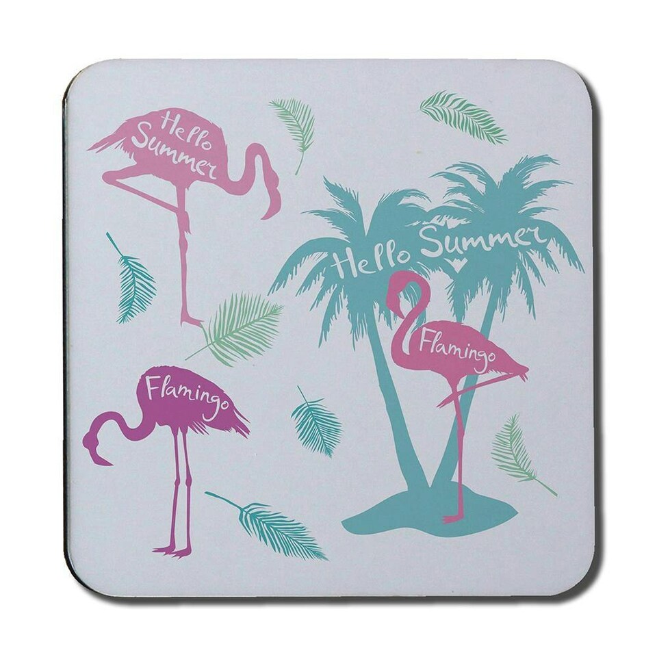 image 1 of Palm & Flamingo (Coaster)