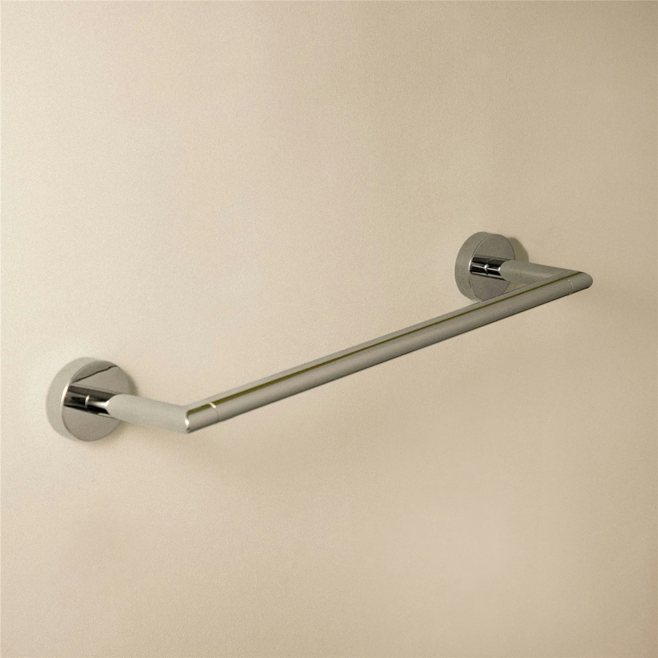 image 1 of Cosmic TOALLERO Towel Wall Mounted Rail with Chrome Stainless Steel Finish 60 cm