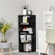 image 2 of HOMCOM 4 Tier Wood Corner Shelf  Unit Freestanding Fan Bookshelf Plants Stand