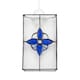 image 1 of Traditional Clear Glass Tiffany Style Pendant Light Shade with Royal Blue Panels | Blue