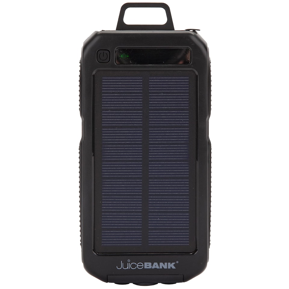 PMS Solar Power Bank 10,000mAh - Dual USB, Torch, Solar Recharge