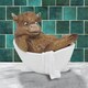 image 2 of 'Bathtime' Highland Cow in Bath Tub Figurine Novelty Bathroom Decoration (Copy)
