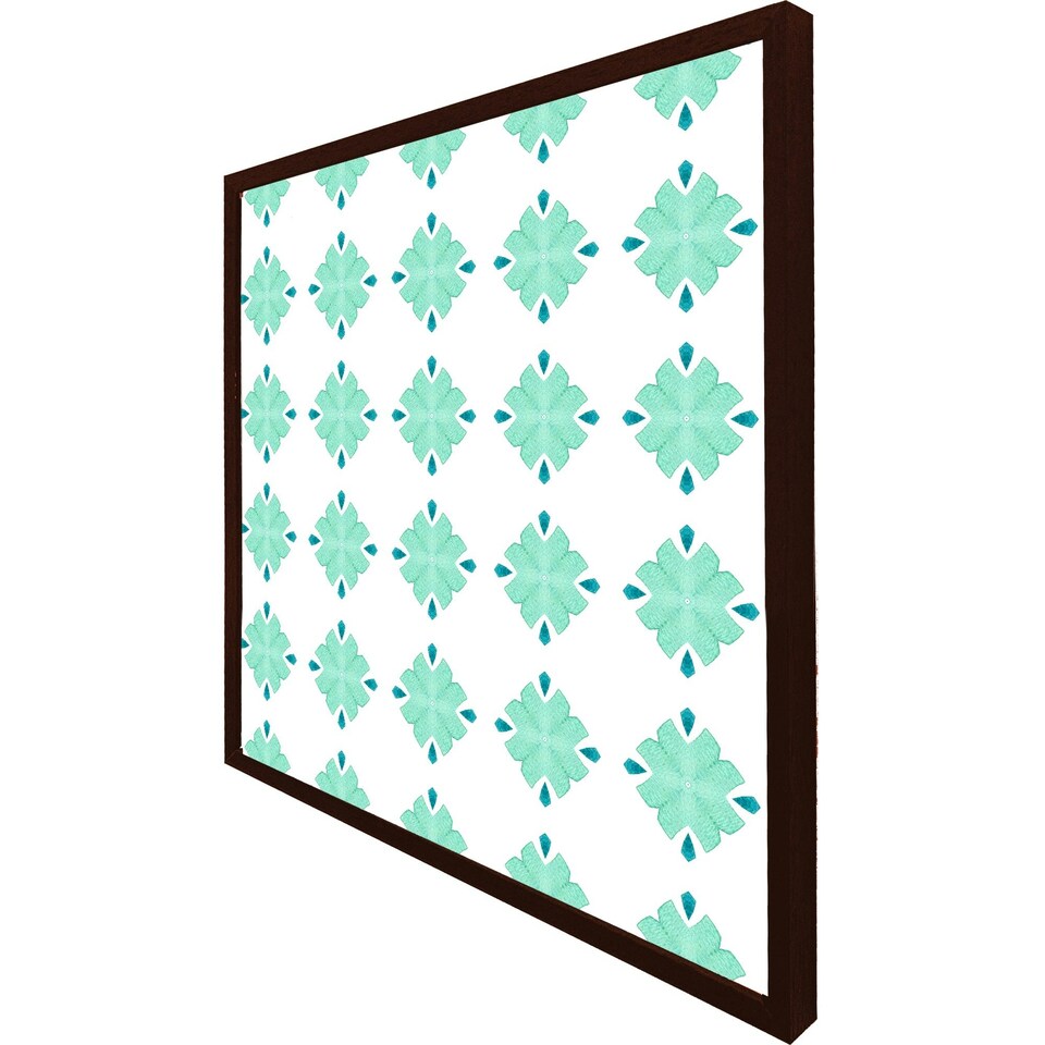 image 1 of Green uncommon boho chic summer design (Picutre Frame) Brown | Oak | S