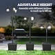 image 8 of Outsunny Solar Lamp Post Dusk-to-Dawn Sensor 185 cm Black | Black | Black | 52 x 52 x 185 cm