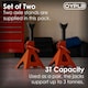 image 9 of 3 Ton Heavy Duty Ratchet Jack Lifting Axle Stands - Set of 2 | Red