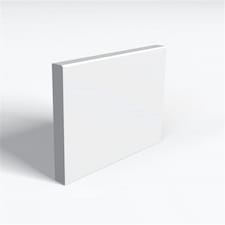 Pack of 10 (Total 10 Units) - Moisture Resistant MDF Primed 2mm Chamfered Skirting Board - 15mm(T) x 119mm(H) x 3050mm(L)