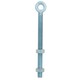 image 6 of Swing Gate Long Eye Bolts Hinge + Nuts Adjustable Zinc Plated 16 x 150mm 1pc | Silver