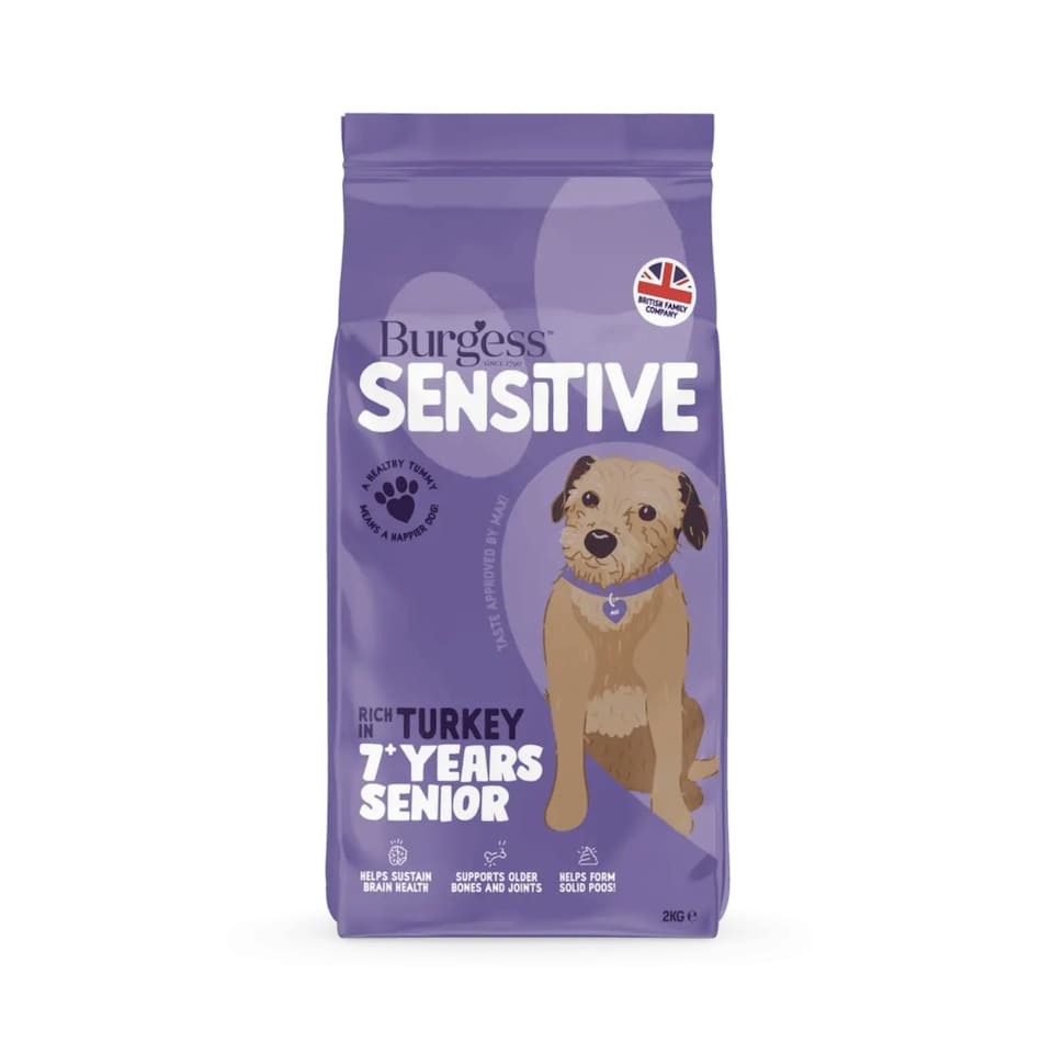 image 1 of Burgess Sensitive Senior Dog Food with Turkey - 2KG