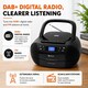 image 6 of Denver Portable Radio CD Tape Cassette Player With DAB Radio – Mains or Battery Power - TDC-280 | Black