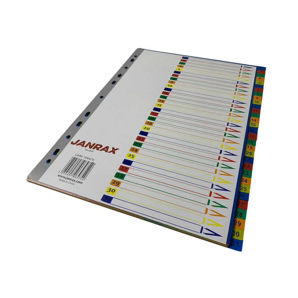 image 1 of A4 31 Part Polypropylene Dividers with Reinforced Index Cover