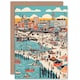 image 1 of Brighton Beach Warm Summer Day Colourful Travel Art Card
