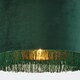 image 4 of First Choice Lighting Set of 2 Spruce Green Velvet With Gold Inner Tassled Light Shades Green | Gold